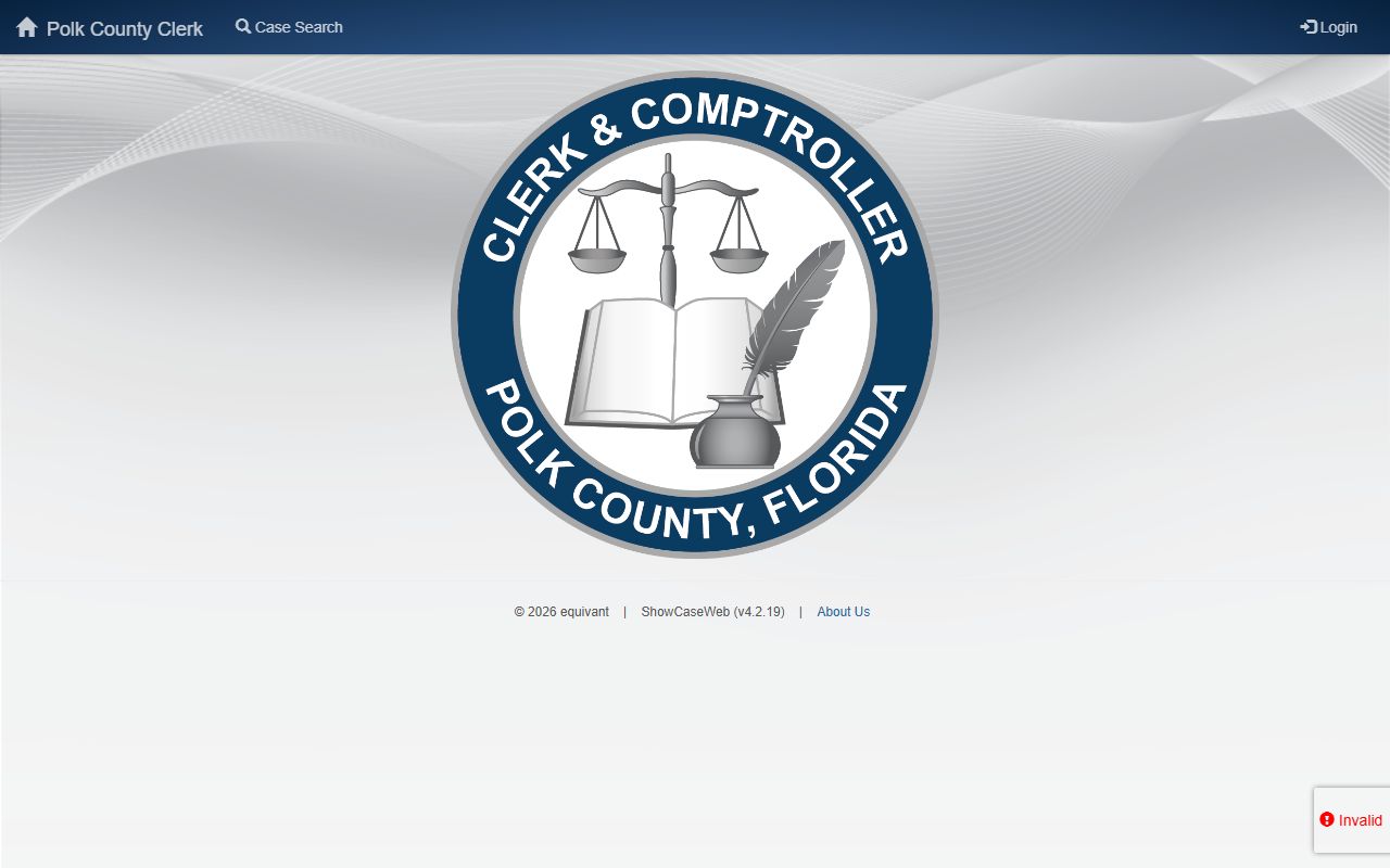 Polk County Clerk ShowCase court records case search portal after an arrest